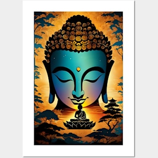 Gautam Buddha meditation art Posters and Art